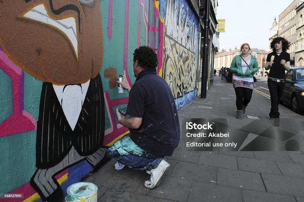 Street Art - Foto de stock de Bristol - Inglaterra libre de derechos