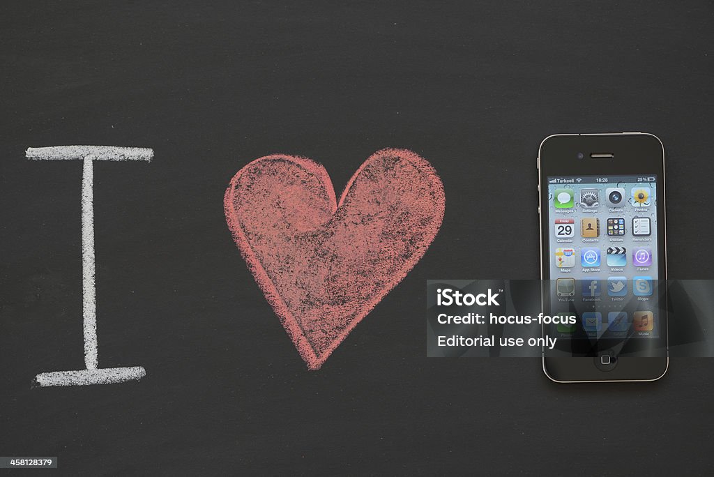 Me encanta iPhone - Foto de stock de Admiración libre de derechos
