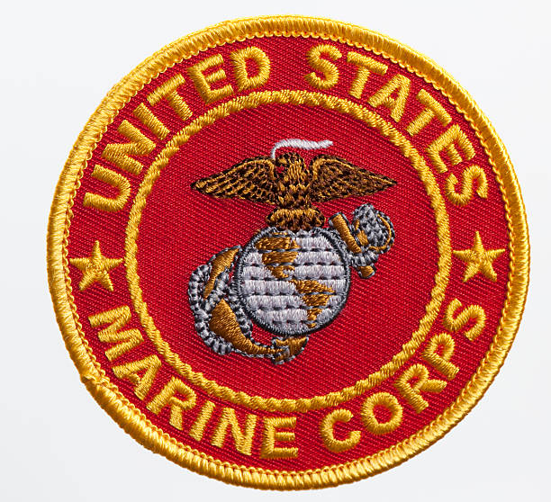 US Marine Corps Seal "Sao Paulo, Brazil - August 26th, 2011: This is an embroidered patch of the Seal of the United States Marine Corps." us marine corps stock pictures, royalty-free photos & images