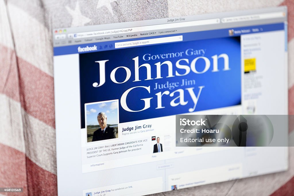 Jim Gray página de fãs no Facebook - Royalty-free .com Foto de stock