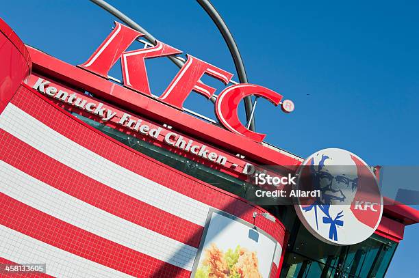 Kfc Restaurant And Drivethru Stock Photo - Download Image Now - Amsterdam, Blue, Brand Name