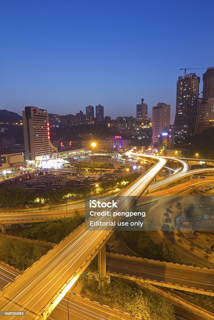 Chongqing City di notte - Foto stock royalty-free di Affari