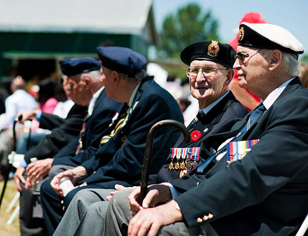 Canadian War Veterans stock photo