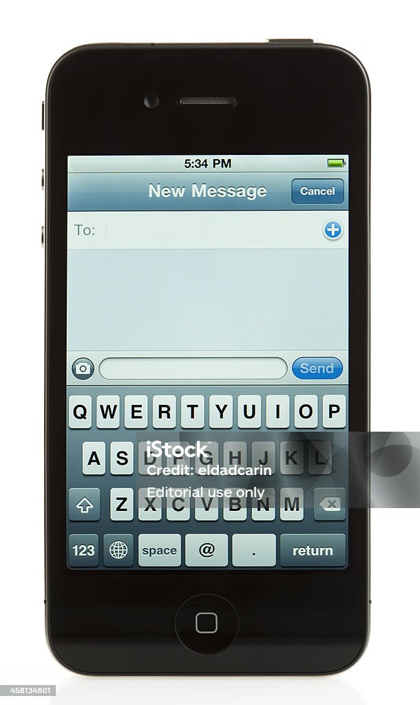 격리됨에 iPhone 4-새 메시지 - 로열티 프리 4 스톡 사진