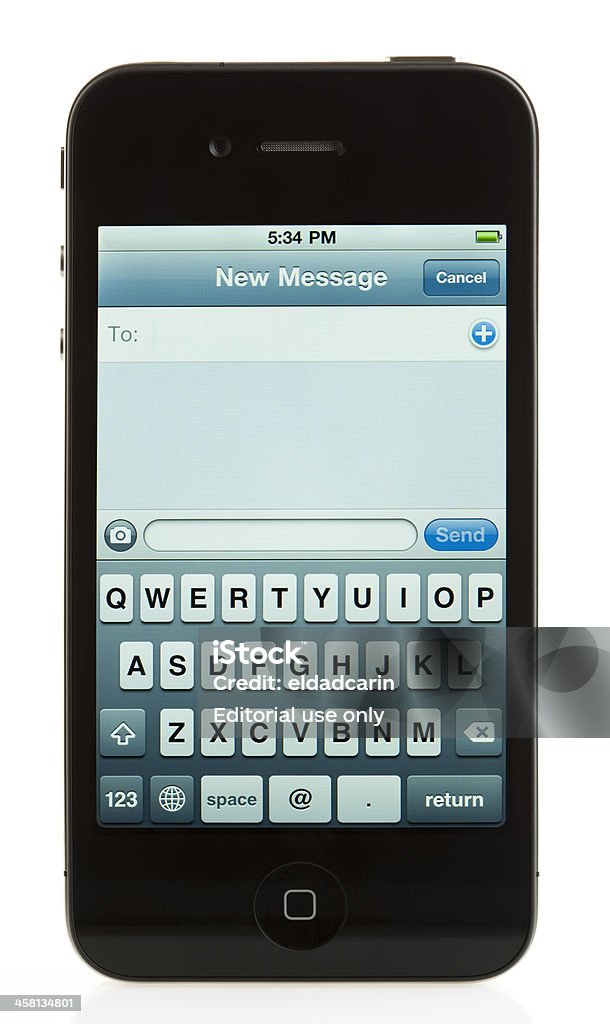 Изолированные iPhone 4-новое сообщение - Стоковые фото iPhone роялти-фри