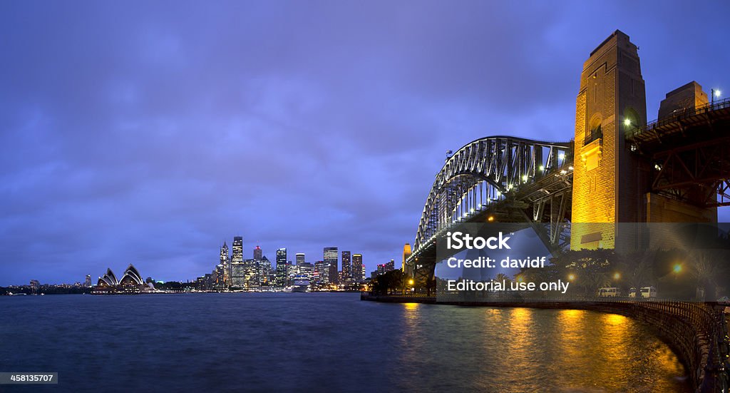 Noche Panorama de Sydney - Foto de stock de Aire libre libre de derechos