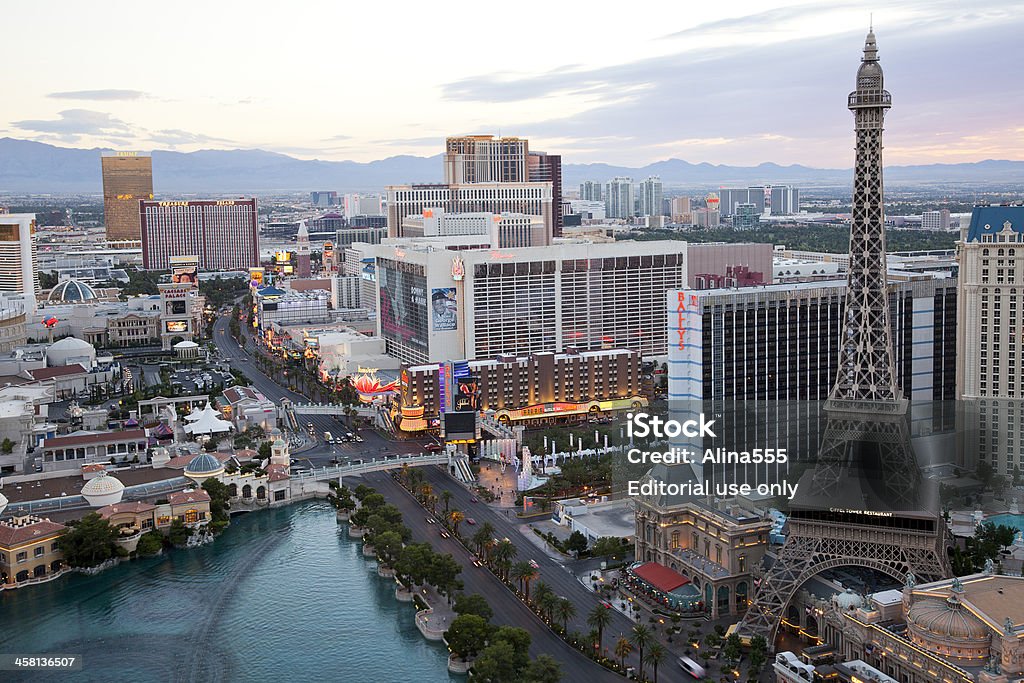 Arial vista del Las Vegas Strip - Foto stock royalty-free di Acqua