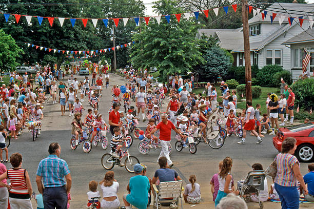 Parade. 4th July. stock photo