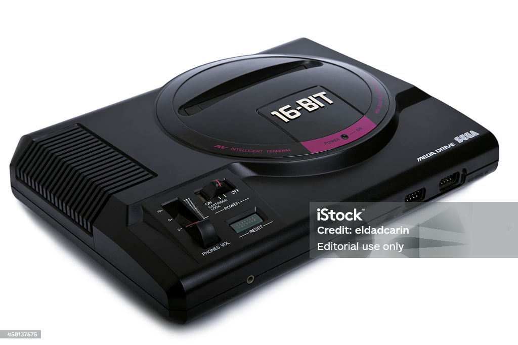 Isoliert, Sega Mega Drive Spielkonsolen - Lizenzfrei Sega Stock-Foto