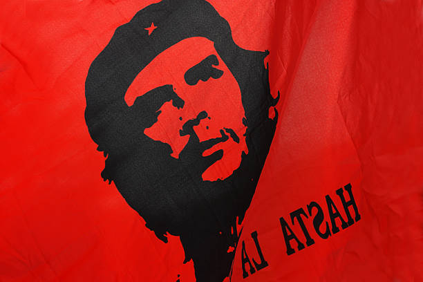 Che Guevara "Dnepropetrovsk, Ukraine - 01 May, 2009: The photo represents a flag with Che Guevara\'s image. It has been made on communistic demonstration in Dnepropetrovsk" dnipropetrovsk stock pictures, royalty-free photos & images