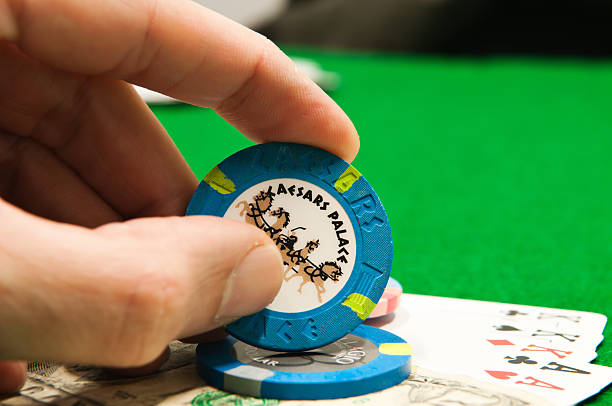 Caesars Palace gambling chip stock photo