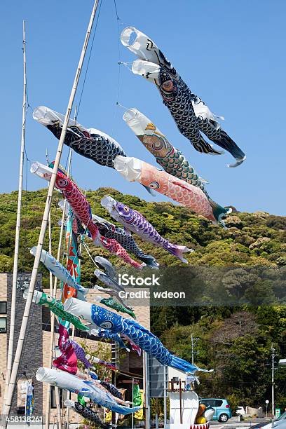 Japanese Karp Koi Wiatr Skarpetki Fly W Breeze - zdjęcia stockowe i więcej obrazów Chłopcy - Chłopcy, Dekoracja, Dziecko