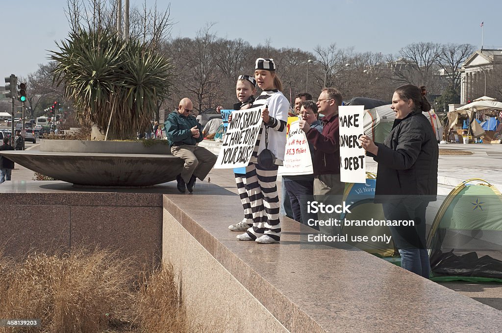 Pais e filhos, em protesto - Foto de stock de Conceito royalty-free