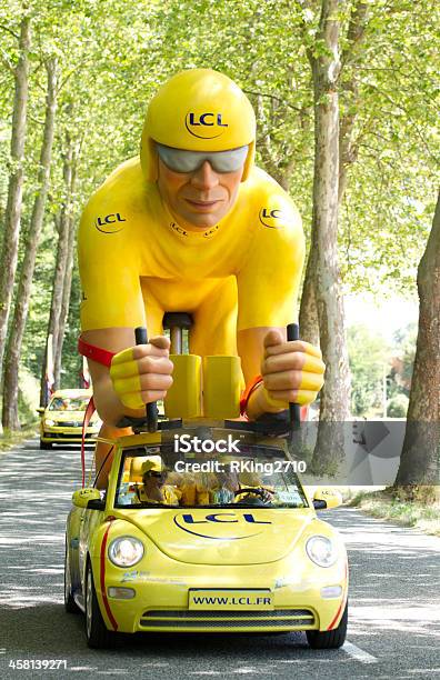 Carro Amarelo Jersey - Fotografias de stock e mais imagens de Tour de France - Tour de France, Amarelo, Apoio