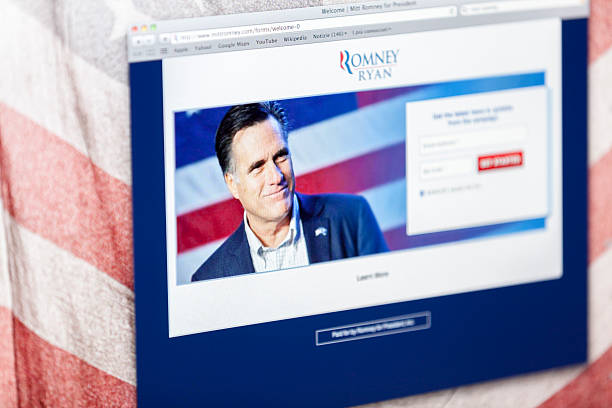 mitt romney ufficiale pagina web - mitt romney immagine foto e immagini stock