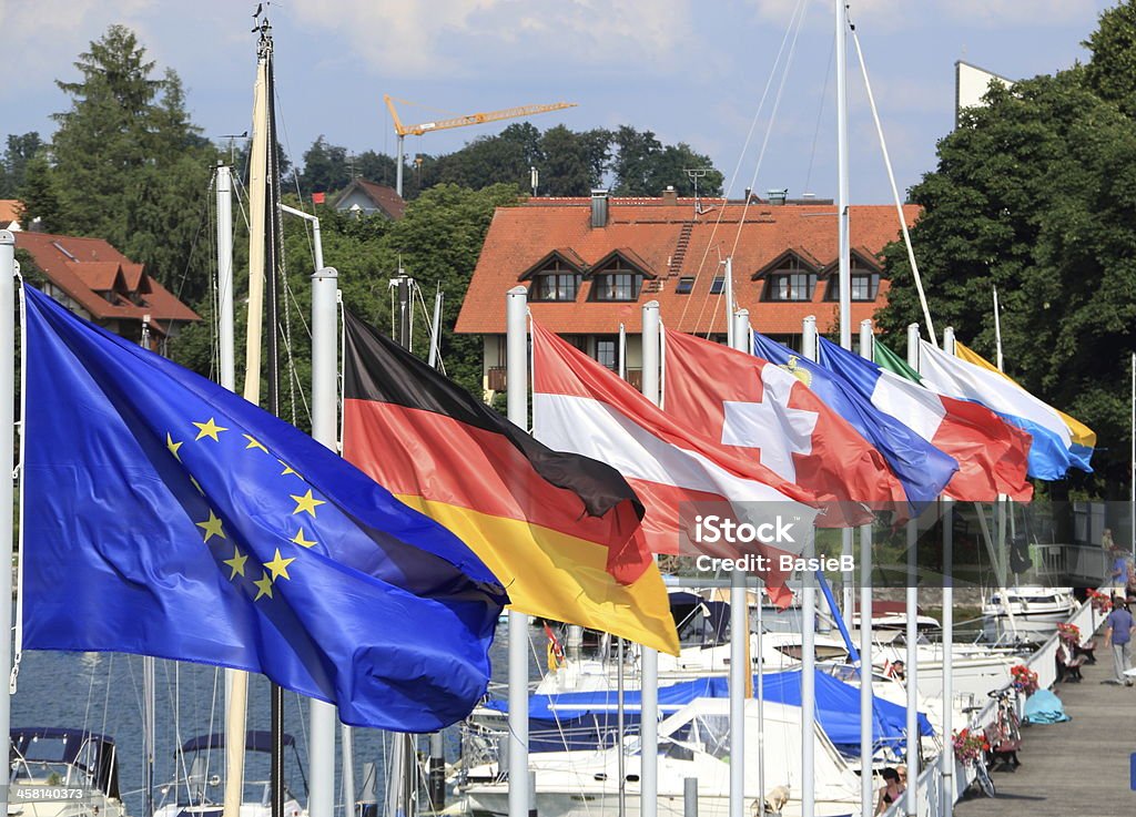 Waving flags - Lizenzfrei Blau Stock-Foto