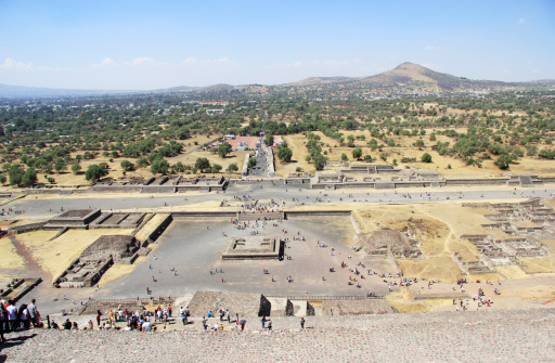 Archaeological ruins in Teotihuacan, Mexico.