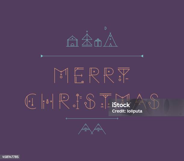 Natale Saluto Card - Immagini vettoriali stock e altre immagini di Astratto - Astratto, Carattere tipografico, Concetti