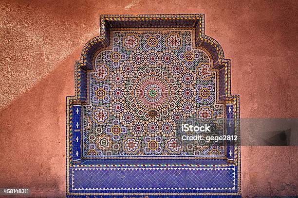 Fountain Mosaicmoroccotraditional Stock Photo - Download Image Now - Fountain, Marrakesh, Morocco