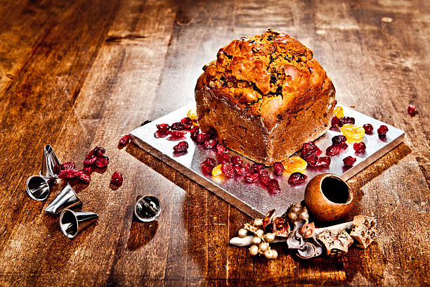 istock Christmas decorated cake high contrast 458149133