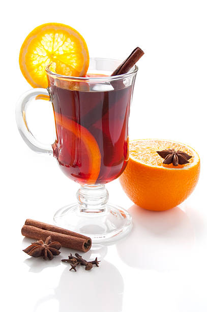 istock Mulled wine with slice of orange 458217559