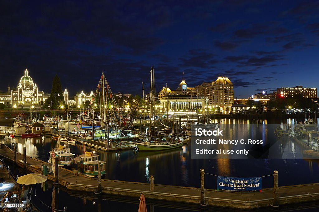 Porto interno di Victoria, Palazzo del Parlamento, Columbia Britannica, Canada - Foto stock royalty-free di Acqua