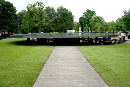 London, United Kingdom -june,01, 2012:The Serpentine Gallery Pavilion 2012 Designed by Herzog & de Meuron and Ai Weiwei