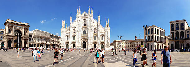 Piazza del Duomo, Naples stock photo