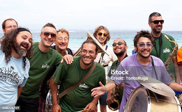 Playing Jazz Music And Smiling Stock Photo - Download Image Now - Arts Culture and Entertainment, Beach, Drum - Percussion Instrument