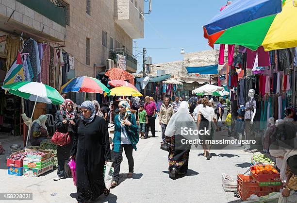 Suq In Bethlehem Stock Photo - Download Image Now - All Middle Eastern Flags, Bethlehem - West Bank, Business