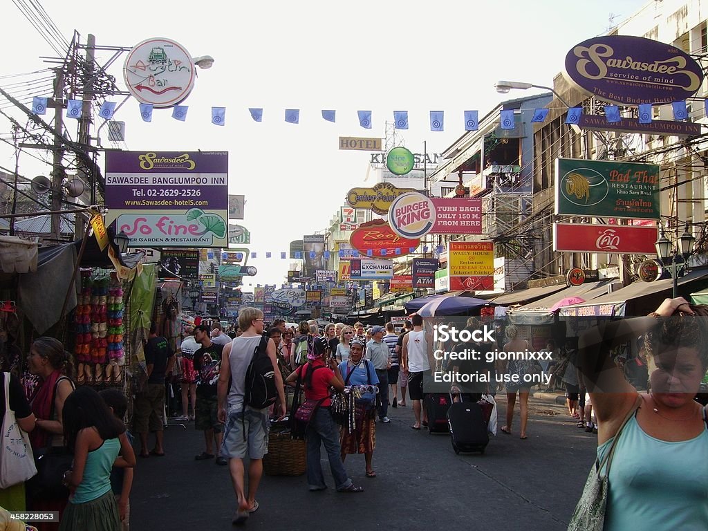 Khao San road, Bangkok-Tajlandia - Zbiór zdjęć royalty-free (Azja Południowo-Wschodnia)