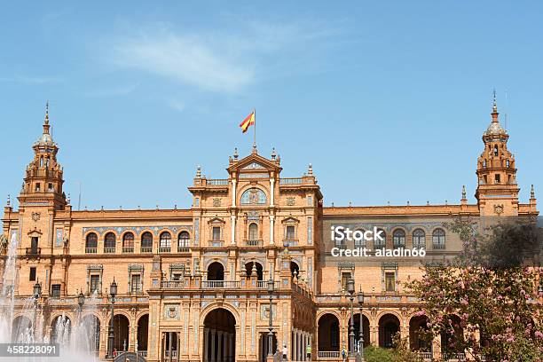 Palacio Espanol W Sewilli Hiszpania - zdjęcia stockowe i więcej obrazów Andaluzja - Andaluzja, Architektura, Budynek z zewnątrz