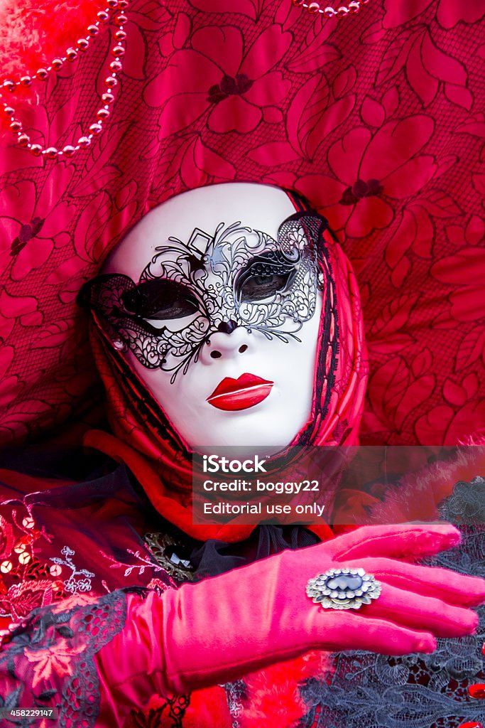 Máscara de carnaval veneciano tradicional - Foto de stock de Adulto libre de derechos