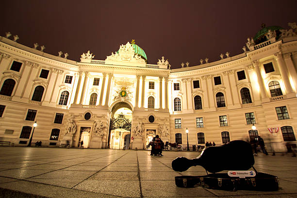 ストリートミュージシャン、ウィーンの中心 - vienna street musician music musician ストックフォトと画像