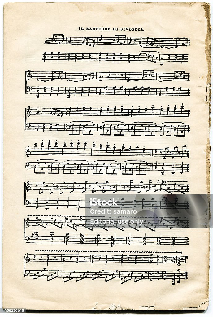 Hoja de partitura - Foto de stock de Hoja de Partitura libre de derechos