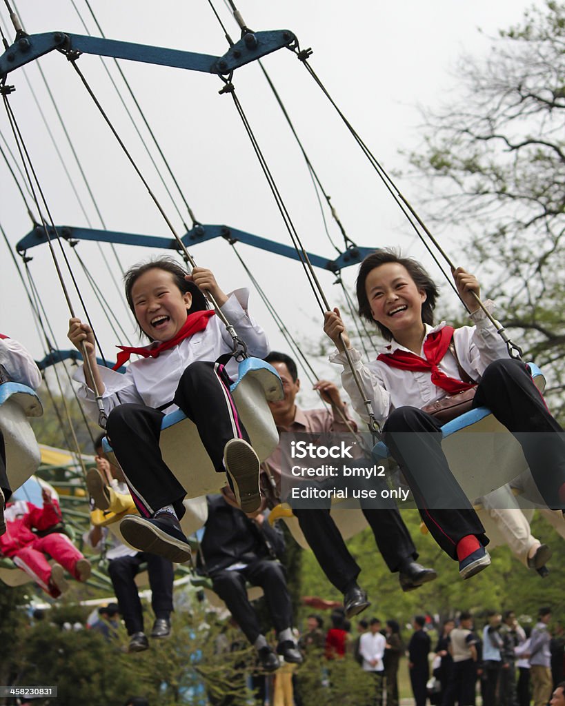 Nordkoreanische Kinder im Taedong-san-Vergnügungspark - Lizenzfrei Asien Stock-Foto