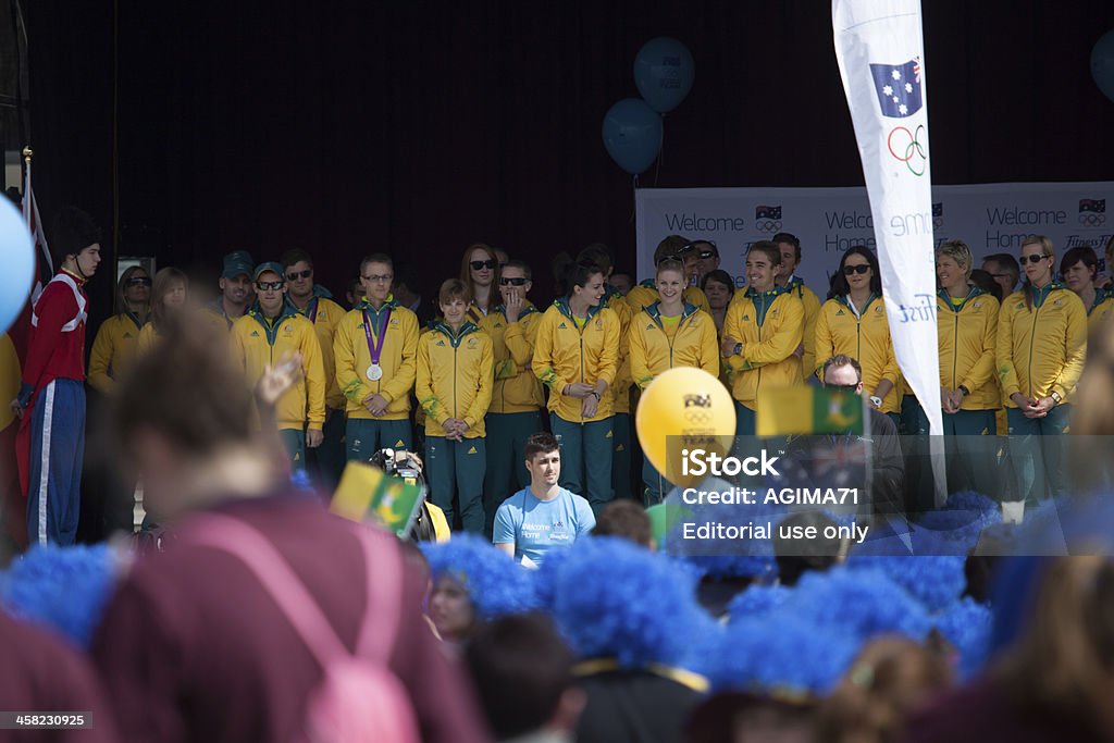 Canberra Homecoming olímpico australiano público - Foto de stock de Australia libre de derechos