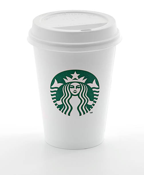 新しいロゴの starbucks （スターバックス） - starbucks coffee drink coffee cup ストックフォトと画像