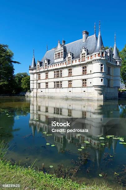 Azayle Rideau - Fotografie stock e altre immagini di Azay-le-Rideau - Azay-le-Rideau, Acqua, Ambientazione esterna