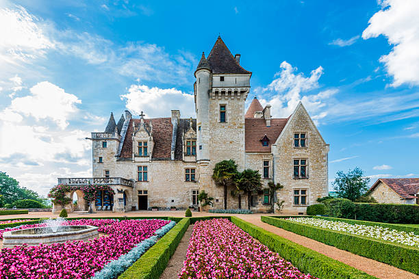 Castelnaud-La Chapelle, France - June 22, 2012: exterior of Chateau des Milandes which belongs to Josephine Baker in Dordogne Perigord France