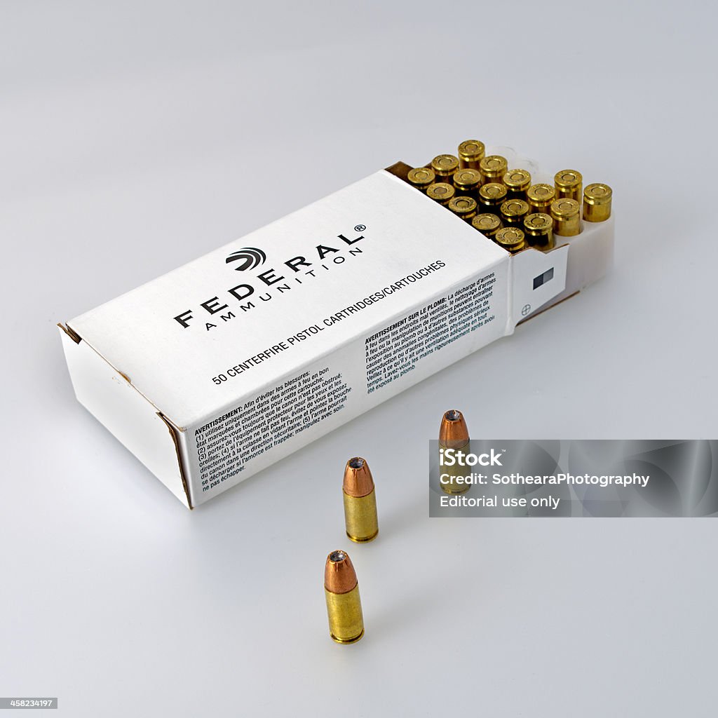 Federal Blue Box Federal Ammunition Isolated Stock Photo - Download Image Now ...