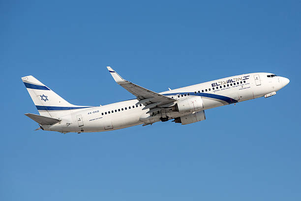ZArich, Switzerland - October 30, 2012: El Al Israel Airlines Boeing 737 departing Zurich airport.