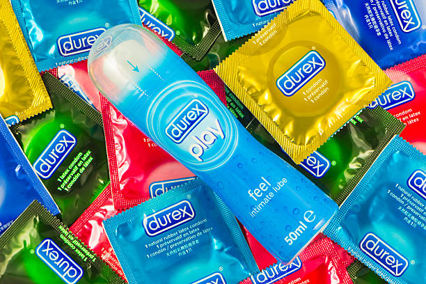 Durex condoms and intimate lube stock photo