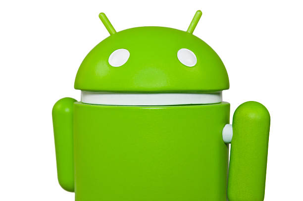 Closeup of the famous Google Android Mascot stock photo