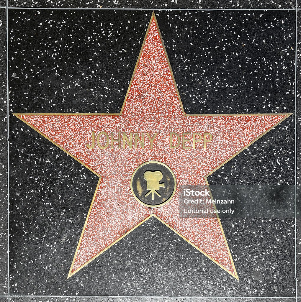 ジョニー Depps スターはハリウッドウォークオブフェイム - ちやほやのロイヤリティフリーストックフォト