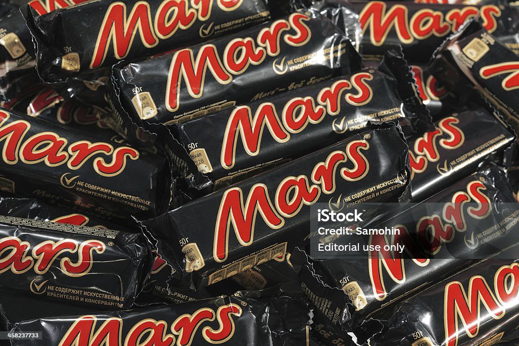 Muitos Marte barras de chocolate - Royalty-free Mars - Nome de marca Foto de stock