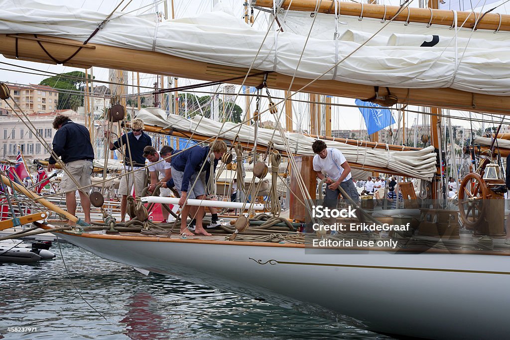 Regates Royale de Cannes - Photo de Arrêt au stand libre de droits