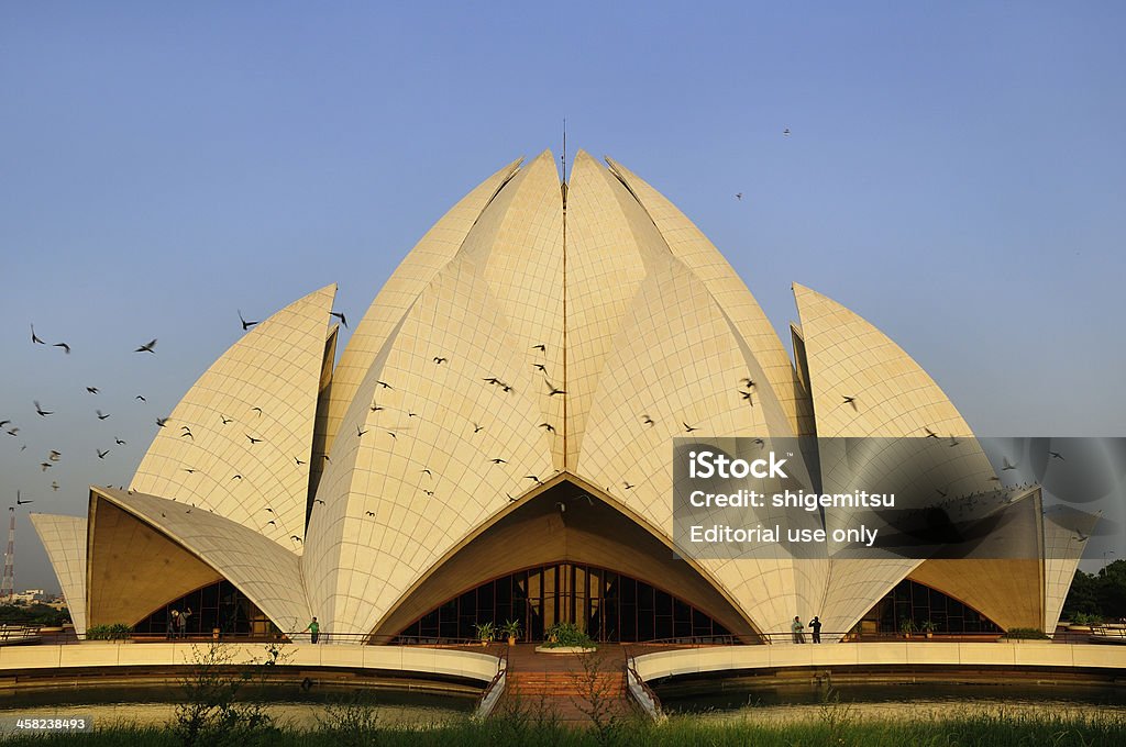 Templo de Lótus. Bahai Casa de Culto em Delhi - Royalty-free Arquitetura Foto de stock