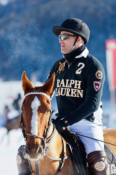 команда ralph lauren игрок#2 jamie morrison - one person st moritz horse editorial стоковые фото и изображения