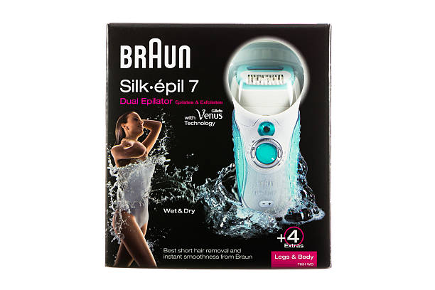 Braun Silk-Epil Wet & Dry Epilator Box stock photo